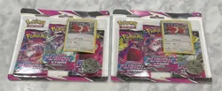 Pokemon TCG Fusion Strike 3 Pack Blisters Set Of 2 (Eevee) Brand New/Sealed 820650809200 - Image 1