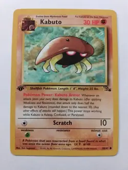 Pokemon TCG - Kabuto 1st Edition #50 Common + Graveler 1st Edition #37 Uncommon - Image 2