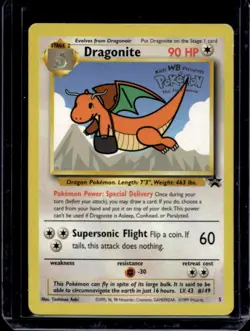 1999 Pokemon Wizards Black Star Promos Dragonite #5 - Image 1
