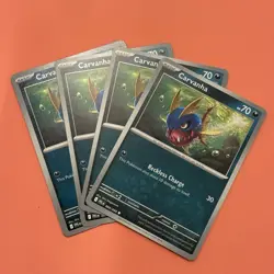 x4 Carvanha 060/094 - ME02 Phantasmal Flames PFL - Pokemon - NM/M English - Image 1