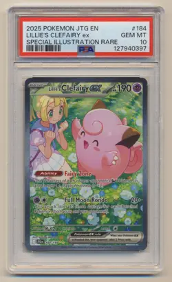 PSA 10 Pokemon Journey Together SIR Lillie's Clefairy EX 184/159 GEM MINT!! - Image 1