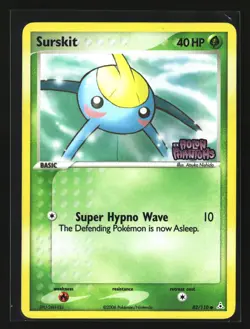 Pokemon SURSKIT 82/110 Reverse Holo Stamped Promo (Holon Phantoms) LP/Light Play - Image 1