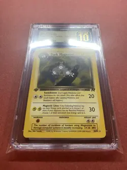 CGC PRISTINE 10 Pokemon 2000 1st Edition Rocket Dark Magneton 28/82 Nonholo POP3 - Image 2