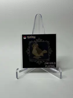 Pidgeotto 24k Gold Plated Sticker Korean Striking Candy Pokemon NM - Image 1