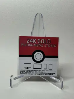 Lapras 24k Gold Plated Sticker Korean Striking Candy Pokemon NM - Image 2
