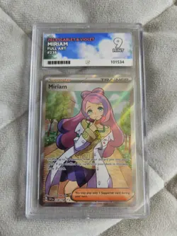 Pokemon TCG Miriam Full Art Trainer Scarlet & Violet Base 238/198 Graded Ace 9 - Image 1