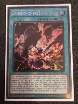 Yugioh! Deception of the Sinful Spoils MP25-EN113 Secret Rare 1st Edition NM - Image 1