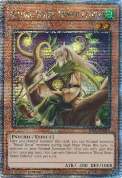Yugioh! Ritual Beast Tamer Elder - RA03-EN012 - Quarter Century Secret Rare - 1s - Image 1