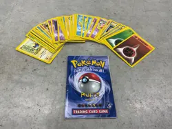 Lot of 43 Vintage Pokemon Cards With Version 2 Rules Manual 2001 - Image 1