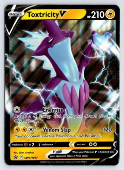 Toxtricity V Jumbo Oversized Sword & Shield Promo Cards 017 Pokemon Heavy Played - Image 1