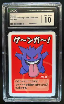 2019 Pokemon Playing Cards Japanese Gengar Old Maid CGC 10 GEM MINT - Image 1