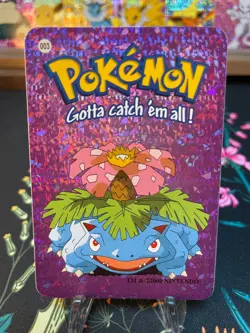 Venusaur #3 - Vintage Vending Machine Prism Sticker 2000 - Pokemon Card - Image 1