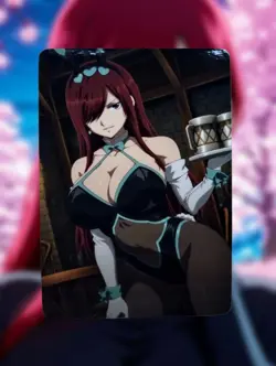 Erza Scarlet Fairy Tail Anime Waifu Sexy Goddess Doujin Lewd Hentai Card - Image 1
