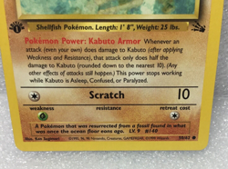 Vintage 1999 POKEMON Card KABUTO 1st Edition 50/62 FREE SHIPPING Great Gift - Image 2