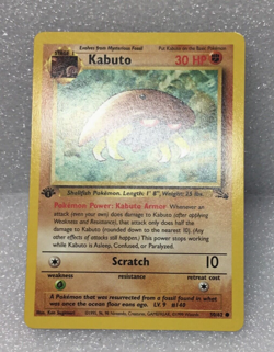 Vintage 1999 POKEMON Card KABUTO 1st Edition 50/62 FREE SHIPPING Great Gift - Image 4