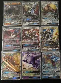 Pokemon TCG 9 Card Lot GX Holo Rare GYARADOS DRAGONITE Espeon Nm - Image 1
