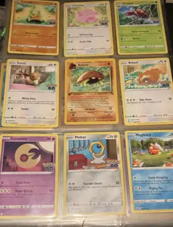 Old 1st Edition Kabuto #50 + BinderPage of MINT / NM Pokemon Go Cards. - Image 1