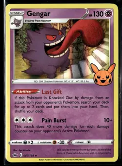 Pokemon Card Gengar Holo Rare 57/198 Trick Or Trade Halloween - Image 1