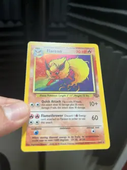 Pokemon TCG Flareon Jungle 3/64 Holo Unlimited Holo Rare - Image 1