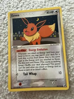 Pokemon TCG Eevee EX Unseen Forces 55/115 2005 Regular Common Non Holo NEAR MINT - Image 1
