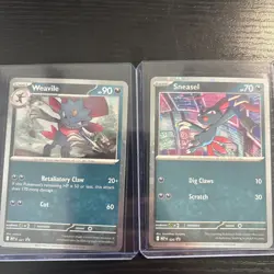 Sneasel 020 & Weavile 021 Cosmos Holo Pokemon TCG - Black Star Promo - Image 1