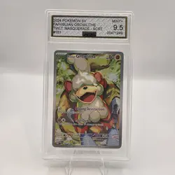 HISUIAN GROWLITHE 181/167 2024 Pokemon Twilight Masquerade IR AGS 9.5 MINT+ - Image 1