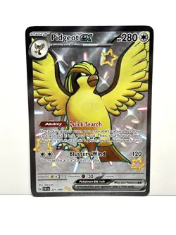 Pokemon TCG Pidgeot ex 221/091 SV: Paldean Fates Shiny Ultra Rare Holo NM - Image 1