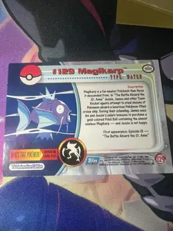 Topps Pokemon Magikarp #129 Blue Logo Non Holo TV Animation Edition - Image 2