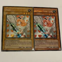Yu-Gi-Oh! 2002 Injection Fairy Lily LOD-100 Heavy Faded Ink Error Misprint - Image 2