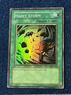 Heavy Storm FADED Yugioh Misprint NM MRD Metal Raiders Ink Error - Image 1