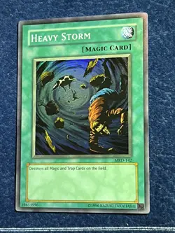 Heavy Storm FADED Yugioh Misprint NM MRD Metal Raiders Ink Error - Image 2