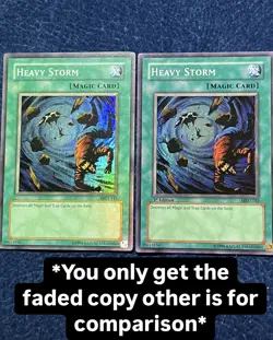 Heavy Storm FADED Yugioh Misprint NM MRD Metal Raiders Ink Error - Image 3