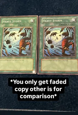 Heavy Storm FADED Yugioh Misprint NM MRD Metal Raiders Ink Error - Image 4