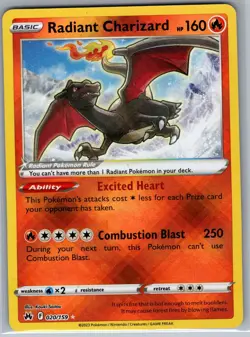 Radiant Charizard 020/159 Crown Zenith - Pokemon Card - NM - Image 1