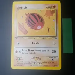 Swinub 57/64 - 1st Edition - Neo Revelation - VINTAGE WOTC Pokemon Card - NM - Image 1