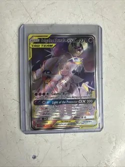 Pokemon TCG Solgaleo Lunala GX Cosmic Eclipse Full Art Card 216/236 NM Condition - Image 1