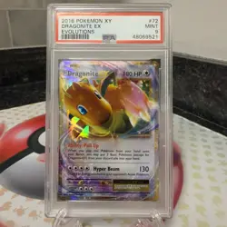 2016 Pokemon XY Dragonite EX Evolutions #72 PSA 9 Mint Card - Image 1