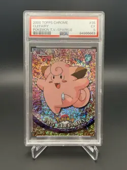 Topps Chrome Pokemon Clefairy Sparkle PSA 7 T.V. 2000 Karten Cards Sammlung - Image 1