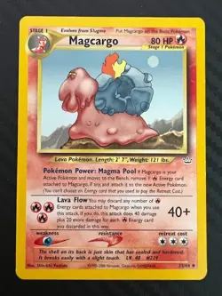 Pokemon TCG Magcargo Neo Revelation Card 33/64 Unlimited Uncommon LP - Image 1