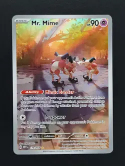 Mr. Mime 179/165 151 Illustration Rare Pokemon TCG Card NM - Image 1