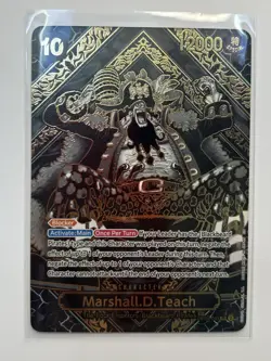One Piece Card - OP09-093 Marshall D. Teach Gold Super Rare - Image 1