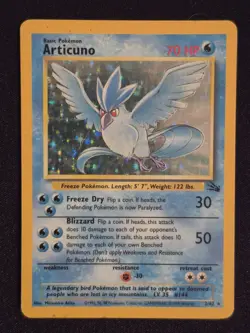 Articuno - 2/62 Pokemon Fossil Unlimited Holo Rare - WOTC 1999 Pokemon Card HP - Image 1