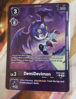 Digimon Card Game DemiDevimon EX10-040 C Alt Art Sinister Order Limited Foil - Image 1