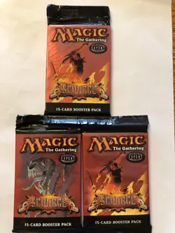 Scourge X (3) MTG Factory Sealed Booster Pack (RG) 040225.12 4RCards - Image 1
