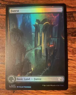 1X FOIL MTG Forest 290 Full Art MOM Pack Fresh NM/M *MINIMUM PURCHASE $2* - Image 1