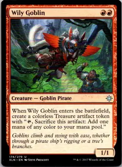 Magic the Gathering Wily Goblin Ixalan MTG Free Shipping! - Image 1