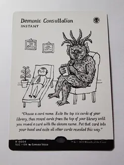 Demonic Consultation, NON-FOIL - Secret Lair Encyclopedia of Magic A-Z MTG NM - Image 1