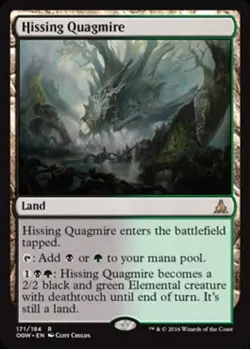 Slightly Played, English - 4 x MTG Hissing Quagmire Oath of the Gatewatch - Image 1