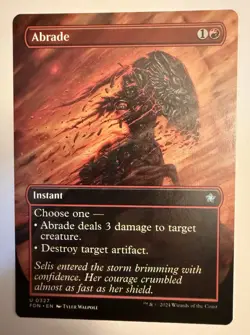 x1 Abrade FDN Foundations MTG 327 UNCOMMON BORDERLESS M/NM 1x - Image 1