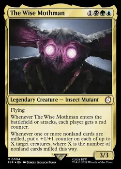 The Wise Mothman - Foil Light Play, English Magic the Gathering MTG Universes Be - Image 1